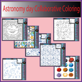 Astronomy day Collaborative Coloring Poster Art Bulletin B