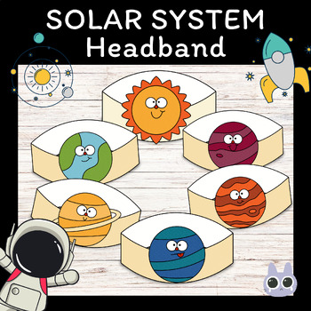 Preview of Astronomy,solar system,planet,headband craft coloring pages,activities
