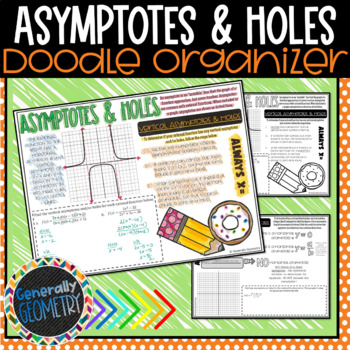 Preview of Asymptotes and Holes Notes | Vertical | Horizontal | Slant