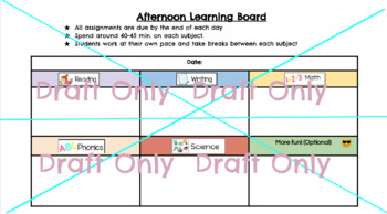 Preview of Asynchronous Learning/Choice Boards
