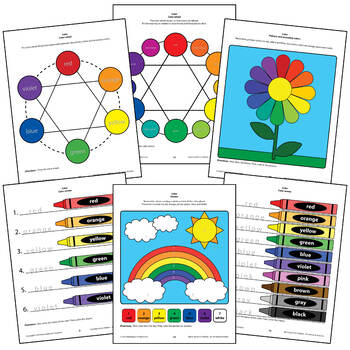 Preview of Art At Home Activities - Rainbows and color wheels