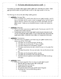 At Home Articulation Practice Handout - middle / high school