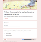At Home Communication Survey In English and Spanish **edit