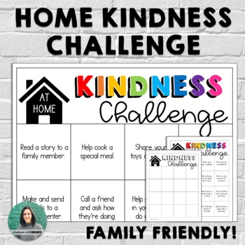 Preview of At-Home Kindness Challenge Freebie! | Distance Learning