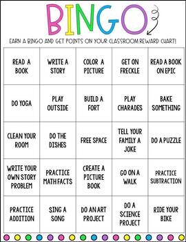 Math Choice Board Bingo Card