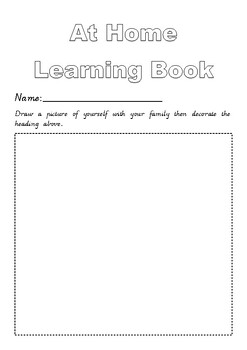 Preview of At Home Learning Booklet (Editable!) Remote Distance Learning