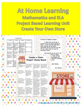 Preview of Distance learning- Build a Store- Project Based Learning- Print and Go!