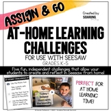 At Home Learning Challenges | For Use with Seesaw