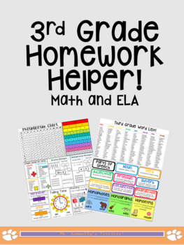 Preview of At-Home Learning Helper 3rd Grade!! (ELA & MATH)