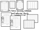 At Home Learning Schedule & Behavior Chart--Distance Learning