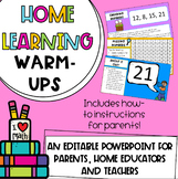 At Home Math Warm-ups *Distance Learning Resource*