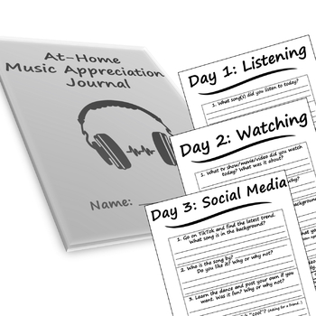 Preview of At-Home Music Appreciation Journal