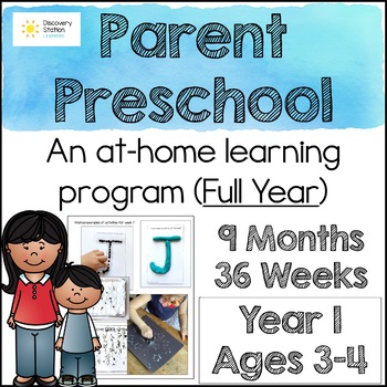 Preview of At Home PRESCHOOL Learning Program BUNDLE (Year 1)