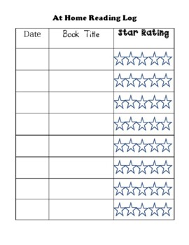 Star Ratings for Reading Journal PNG Afbeelding door