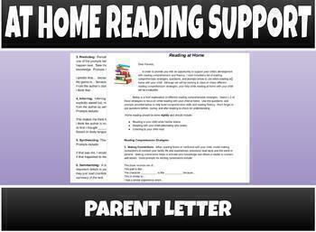 Preview of At Home Reading Support for Parents - Comprehension Strategies NEW CURRICULUM
