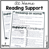 At Home Reading Support for Parents - Parent Letter