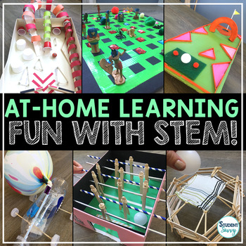 Preview of At Home STEM Challenges Homeschool - Activities Google Classroom -  50% off