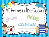 At Home in the Ocean {spelling, grammar, and phonics practice}