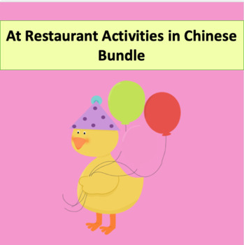 Preview of At Restaurant Activities in Chinese Bundle