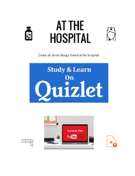 Preview of At The Hospital ESL EFL Vocabulary Worksheets Medical English