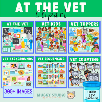 Preview of At The Vet Clip Art Bundle