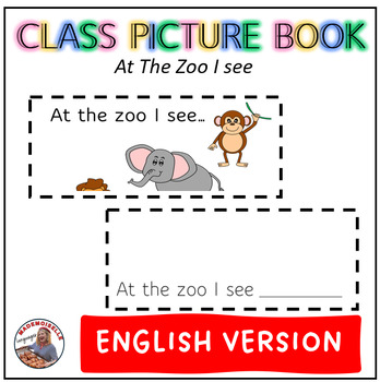 Preview of At The Zoo I See Collaborative Picture Story Book