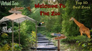Preview of At The Zoo Virtual Classroom - With Links