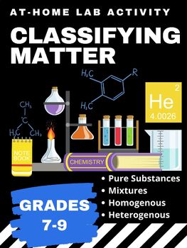 Preview of Classifying Matter | Lab Activity | At Home | Home School | EDITABLE