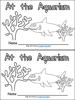 Preview of At the Aquarium Emergent Reader for Kindergarten Science- Level A