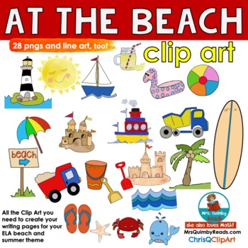 Preview of At the Beach | Clip Art | Summer