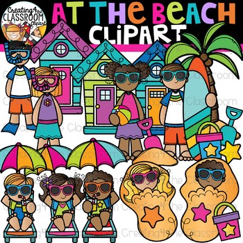 At The Beach Clipart Summer Clipart By Creating4 The Classroom