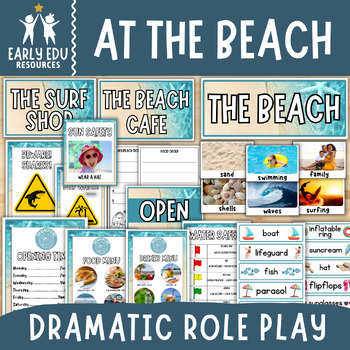 Preview of At the Beach Dramatic Play | Pre-K / Kindergarten