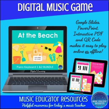 Preview of At the Beach | Piano Keyboard BUNDLE | Interactive Digital Music Game