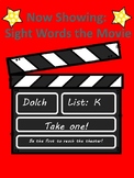 At the Cinema: Kinder Dolch Sight Word Game