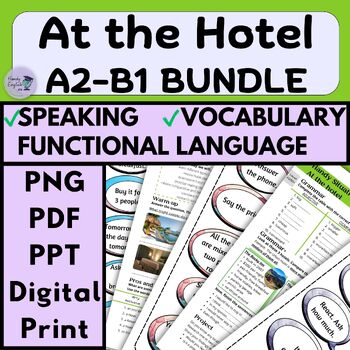 Preview of At the Hotel ESL BUNDLE Role Play Dialogues Vocabulary and Speaking