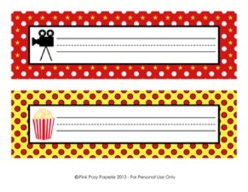 At The Movies Hollywood Classroom Desk Name Plates By Pink Posy