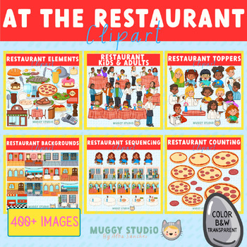 Preview of At the Restaurant Bundle Clip art