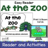 At the Zoo Animal Reader & Activities Print & Boom Cards w