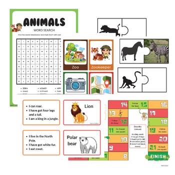 At the Zoo Materials for English Class Lesson by Hero tutor | TPT