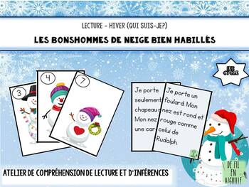 Preview of Atelier de lecture et d'inférences - Hiver (French reading winter center)