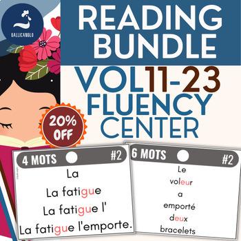 Preview of BUNDLE2 FRENCH Reading fluency activities Lecture et fluence passages with audio