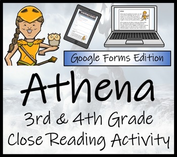 Preview of Athena Close Reading Activity Digital & Print | 3rd Grade & 4th Grade