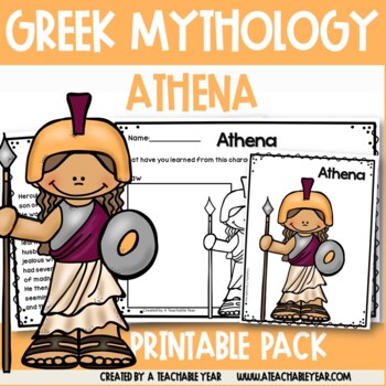 Preview of Athena Greek Mythology Activities and Worksheets| Free