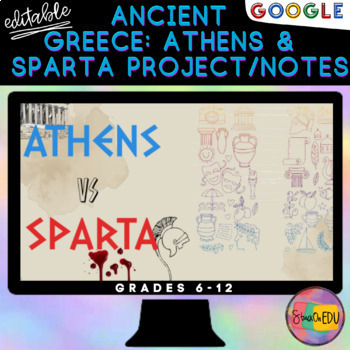 Preview of Athens Sparta Project Notes Graphic Organizer