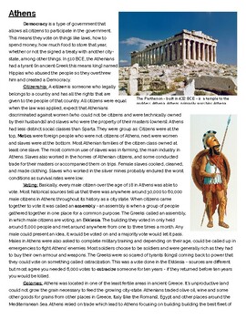 Preview of Athens vs Sparta - Recruitment Brochure Project