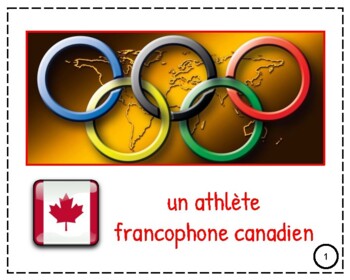 Preview of Athlètes francophones canadiens:  fiche d'information et communication orale