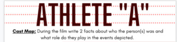 Preview of Athlete "A" Movie Notes, Current Event Template,&  Game for Sports Medicine/Law