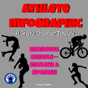 Preview of Athlete Infographic Template Bilingual Bundle