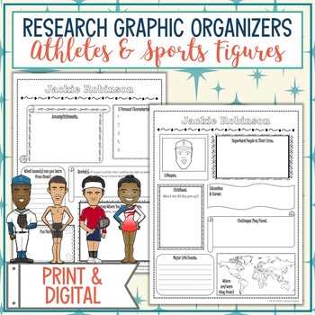 Preview of Athletes & Sports Figures Biography Graphic Organizers Bundle