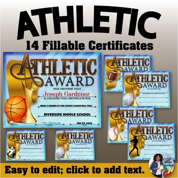 Preview of Sports/Athletic Awards Certificate Pack